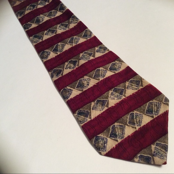 Givenchy Monsieur red geometric stripe silk tie - Picture 2 of 4